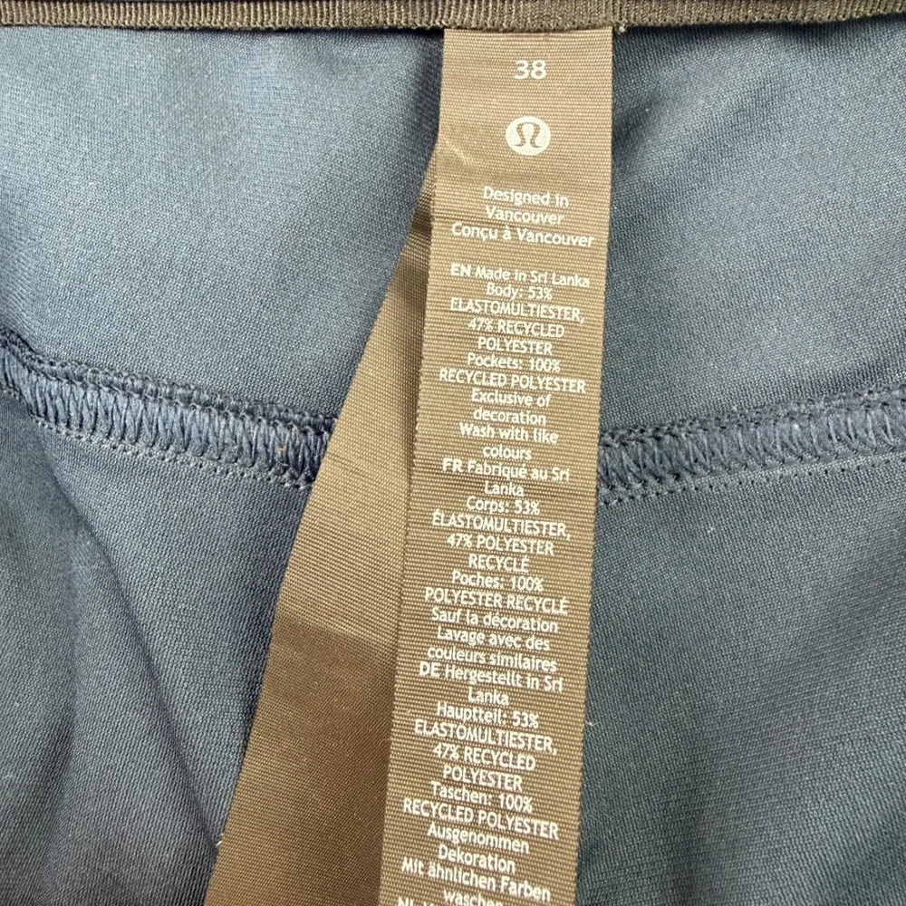 Lululemon Men ABC Pant Classic Fit Warpstreme Obsidian Dark Grey Navy Size 38x28